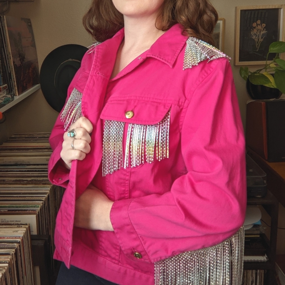 OOAK Rainbow Fringe Jacket